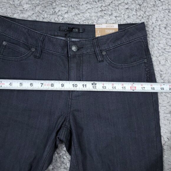 Prana Short Jada Mid Rise Bootcut Gray Stretch Women's Size 6 28 Organic Cotton - Picture 8 of 10